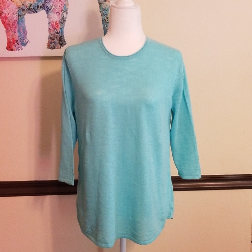 J.Jill summer linen blend top size M